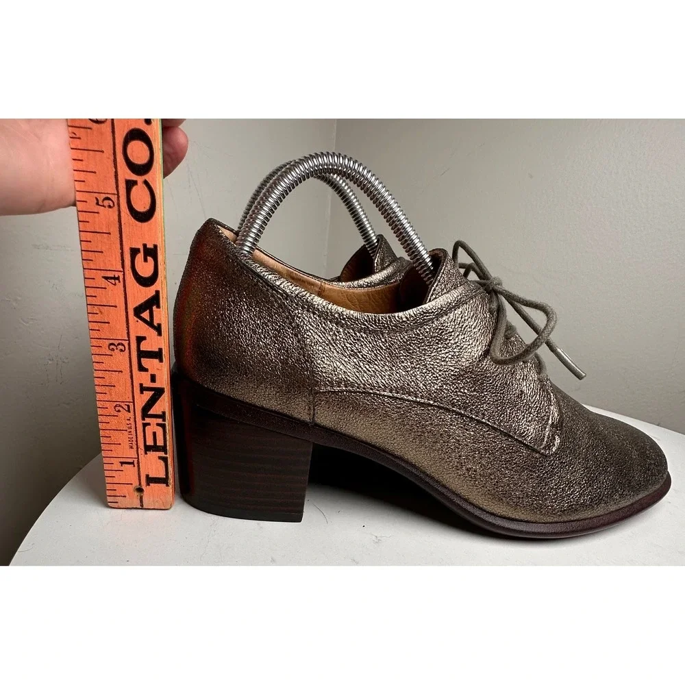 Sofft Patience Metallic Leather Oxford‎ Heels Bronze Copper Size 10